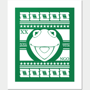 kermit christmas Posters and Art